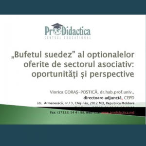 „Bufetul suedez” al opționalelor oferite de sectorul asociativ: oportunități și perspective