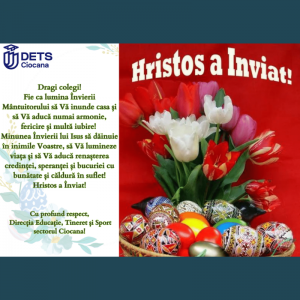 Mesaj de felicitare de Paști!